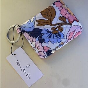 Vera Bradley Pink and Blue Floral Keychain